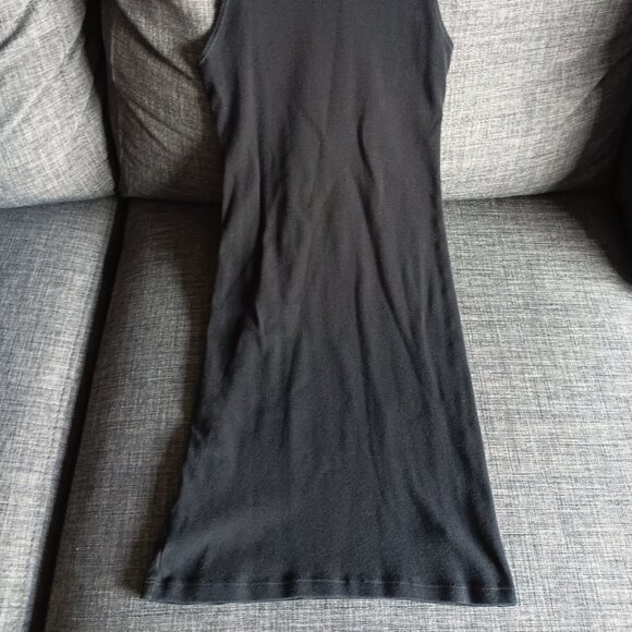 American Apparel Sleeveless Turtleneck Dress Black Short Bodycon Size L - Picture 4 of 6